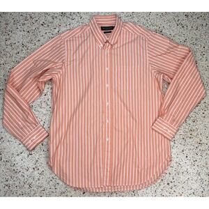 Allen Edmonds Men's Button Down Long Sleeve Striped Shirt Size Large‎